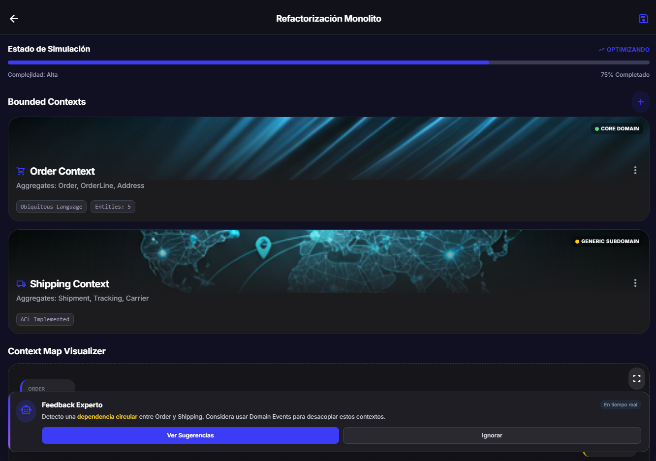 Demo Preview of DDD Simulator Interface