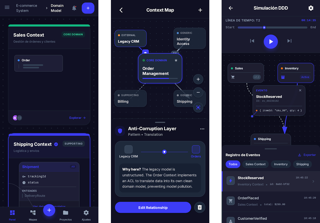 DDD Simulator Interface Preview
