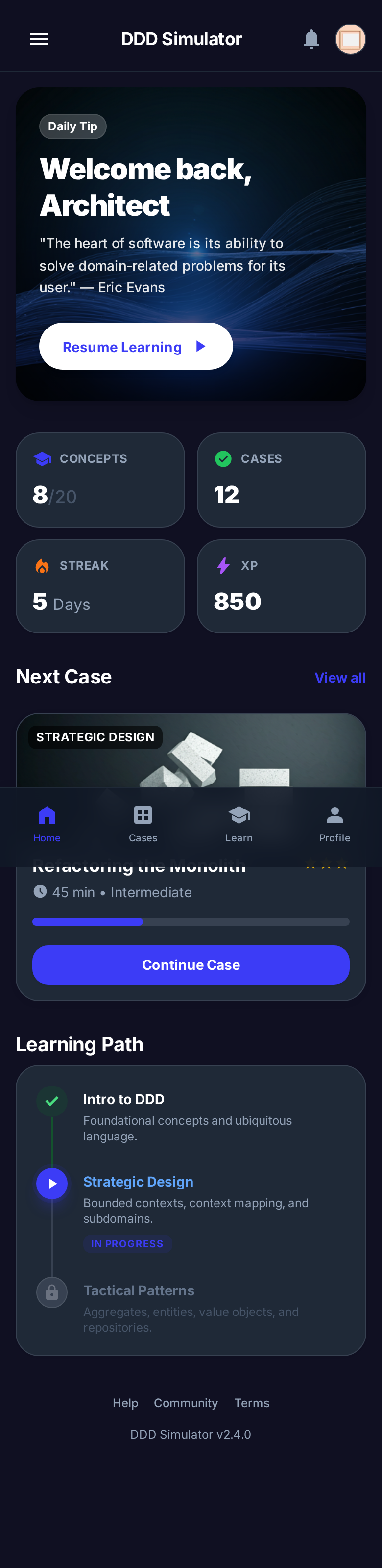Interactive Demo of DDD Simulator